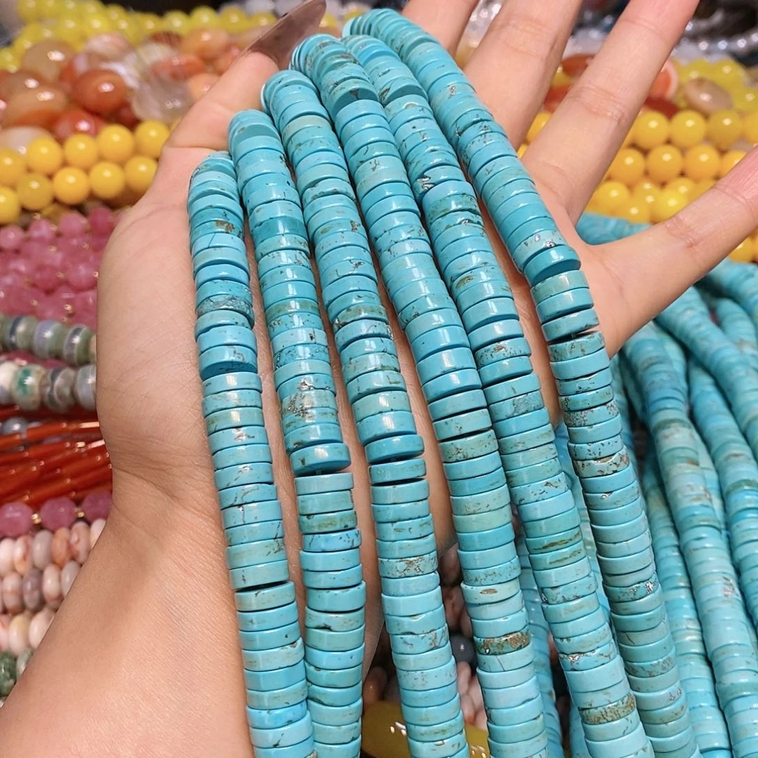 玛瑙/玉髓散珠天然蓝松10mm隔片一条