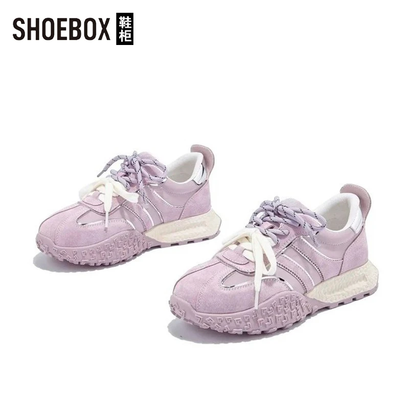 达芙妮集团旗下厚底德训鞋女鞋爆款2025新款秋软底舒适休闲阿甘鞋