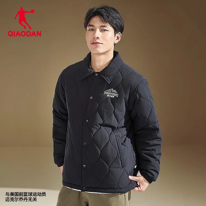 中国乔丹棉服男士运动冬季新款美拉德穿搭休闲防风保暖抗静电外套