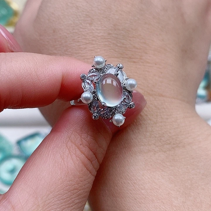 蛇纹石玉银S925镶嵌戒指皮****）