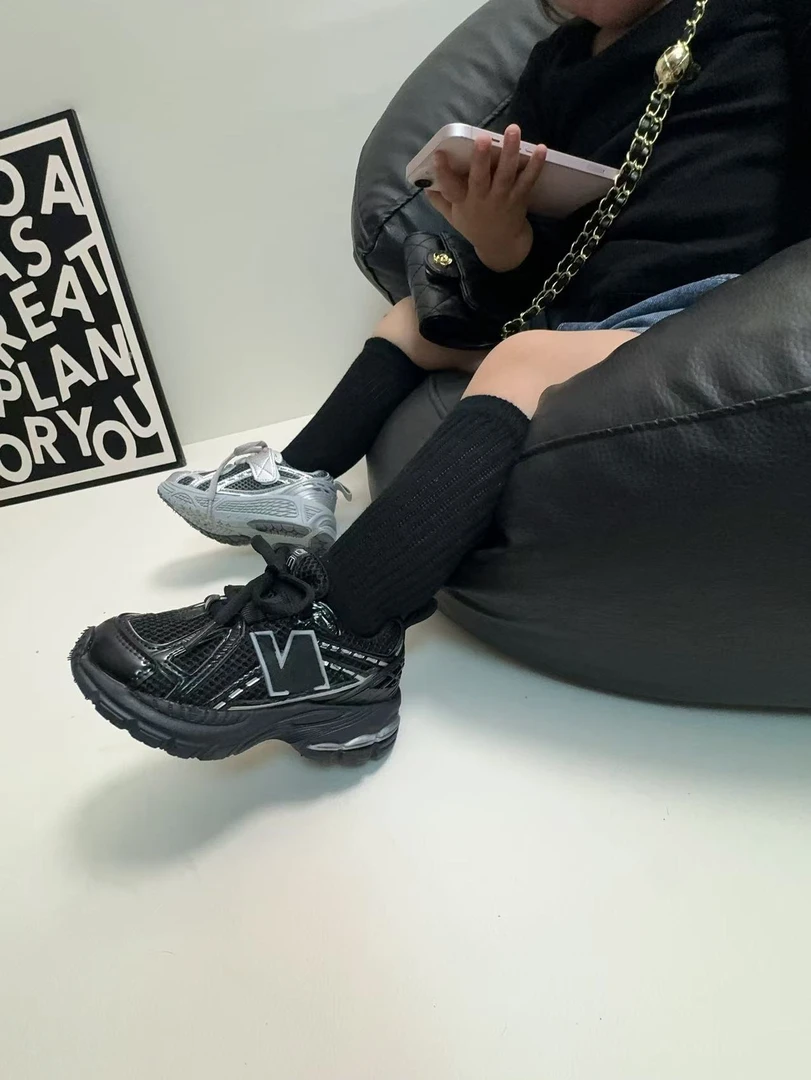 XJ.儿童春秋新宝宝鞋网面透气潮牌女童老爹鞋男童鞋子