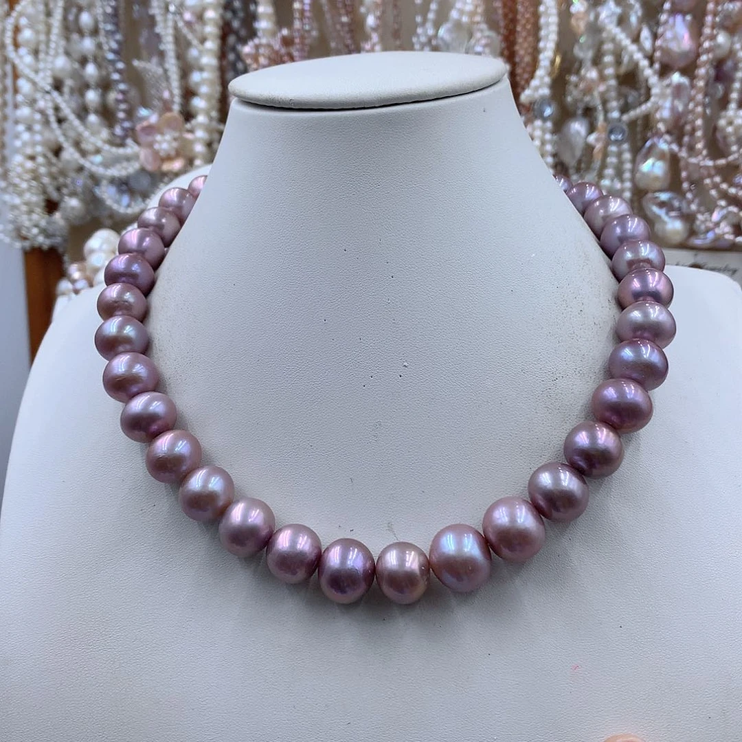 懒***王银S925镶嵌项链耳饰淡水珍珠