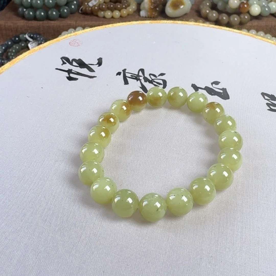 花***朵和田玉未镶嵌手链