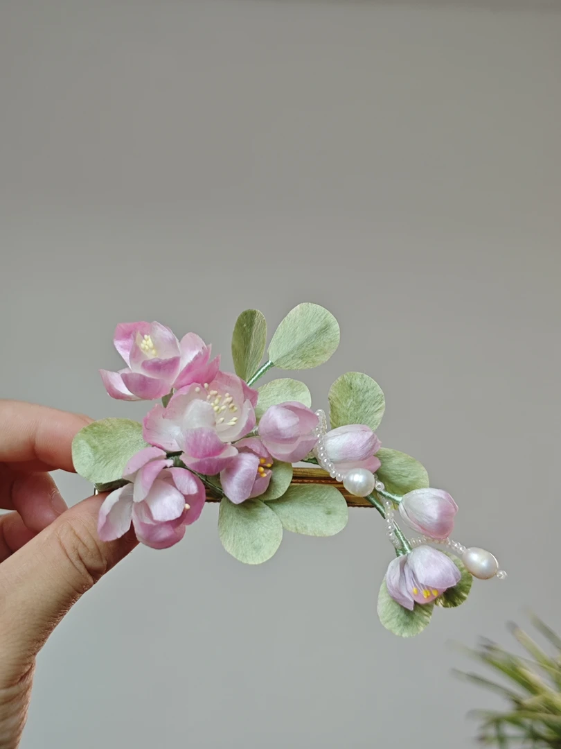 设计款茉莉，非遗绒花