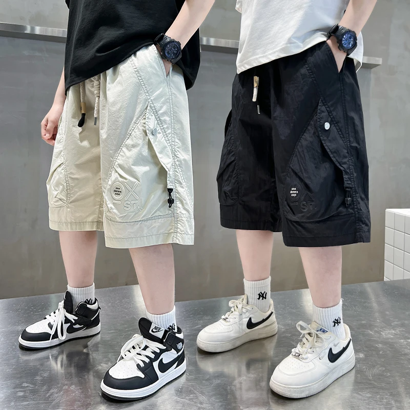 男童夏季薄款短裤中大童夏款五分裤2025新款夏装儿童潮酷中裤帅气