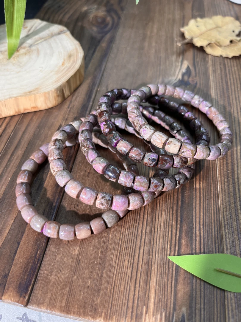 如愿四宝 南非老矿 舒俱来春带彩直切手串/约K8m@多样性发其一