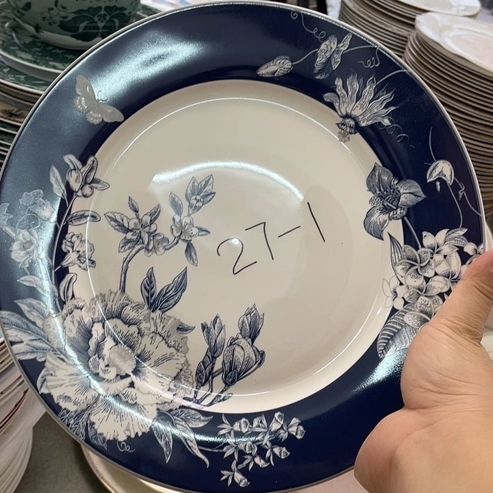 新骨瓷两个平盘10.5寸微瑕完美主义者慎拍