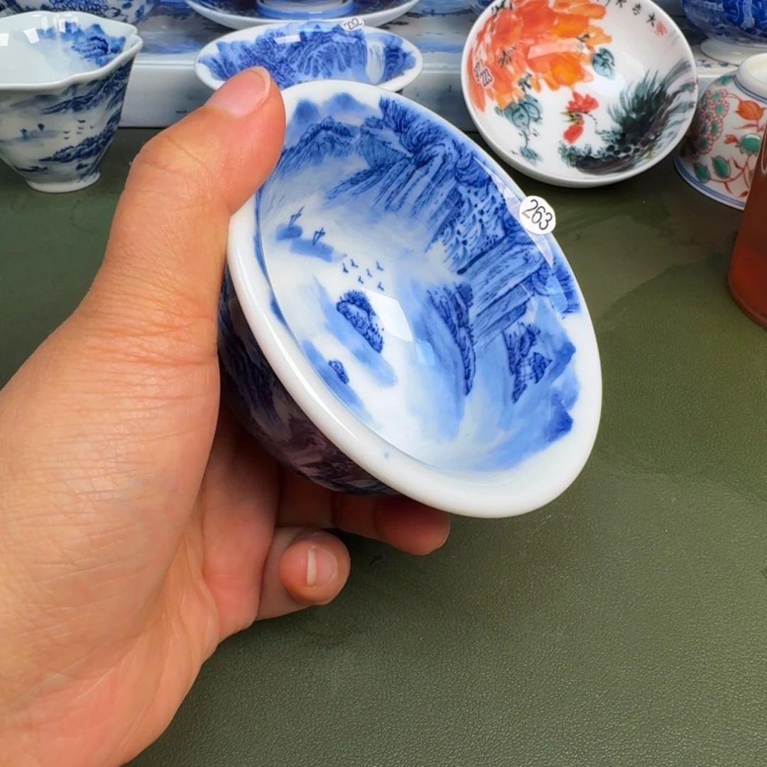 瓷景德镇纯手绘茶具圆圆263