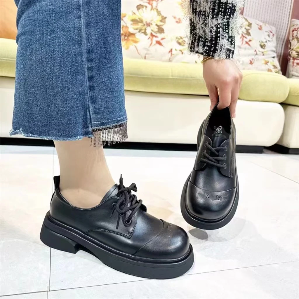 春季时尚小皮鞋英伦风软底舒适百搭款乐福单鞋5075