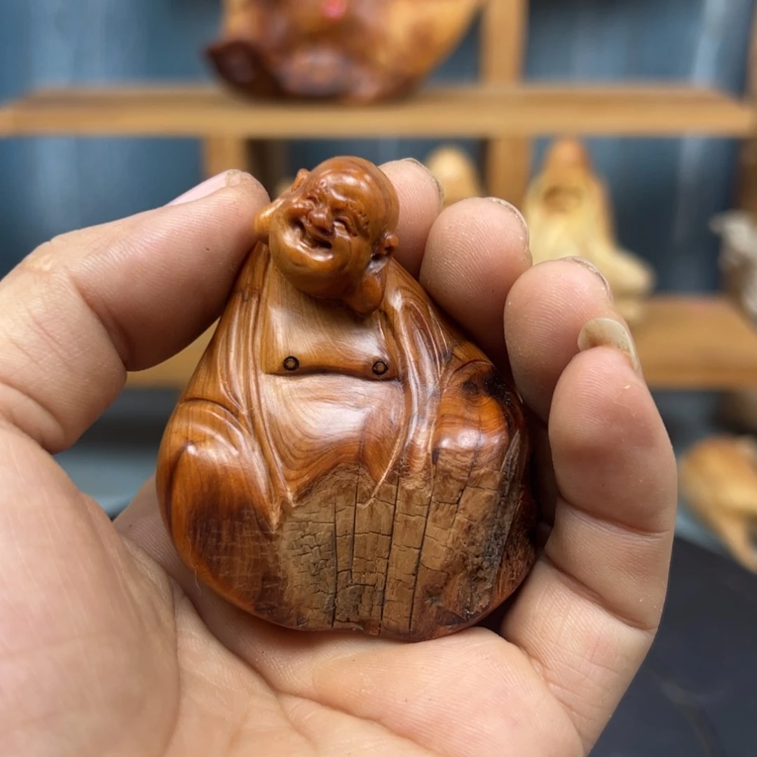 木周崖柏木摆件手把件