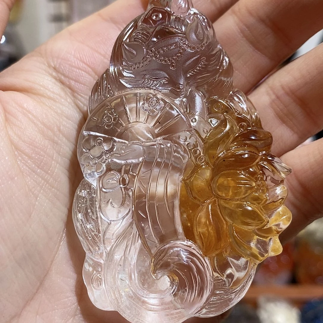 水晶颈饰未镶嵌跑****我吊坠