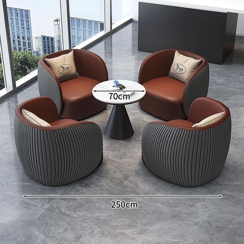 洽谈桌椅组合轻奢现代会客接待售楼处酒店商务美容院休息区沙发