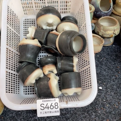 紫砂花盆微瑕468口径3厘米左右