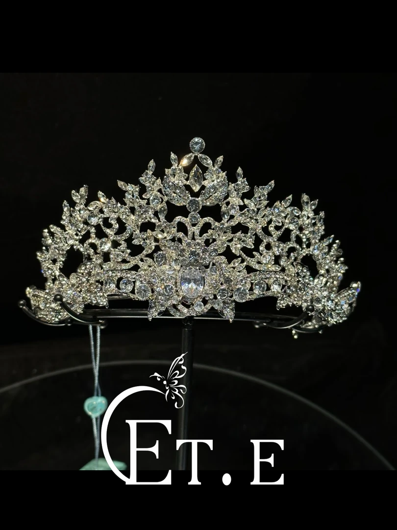 ete双层金色白色精美网红皇冠17063新娘大气生日银色公主轻奢结婚