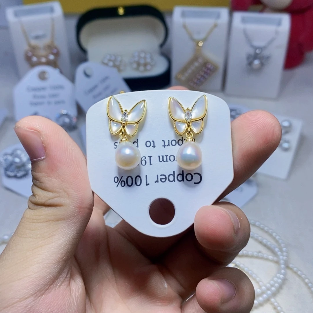 未镶嵌淡水珍珠耳饰