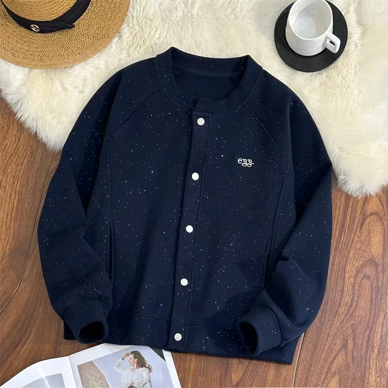 NXH-「多色选择」2025早春新款拼接洋气宽松百搭女短外套O-Q803