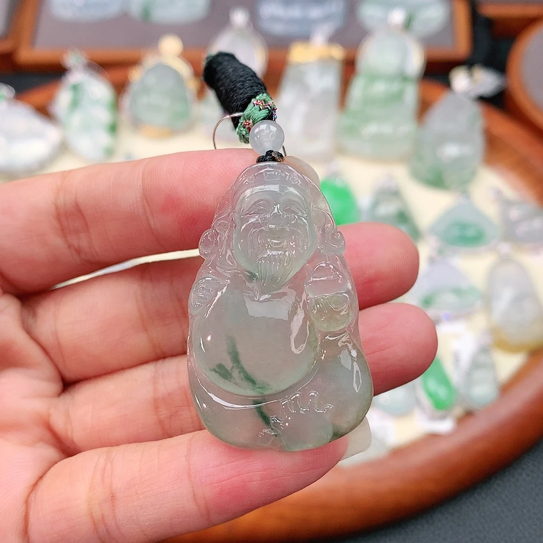 颈饰未镶嵌翡翠财神爷