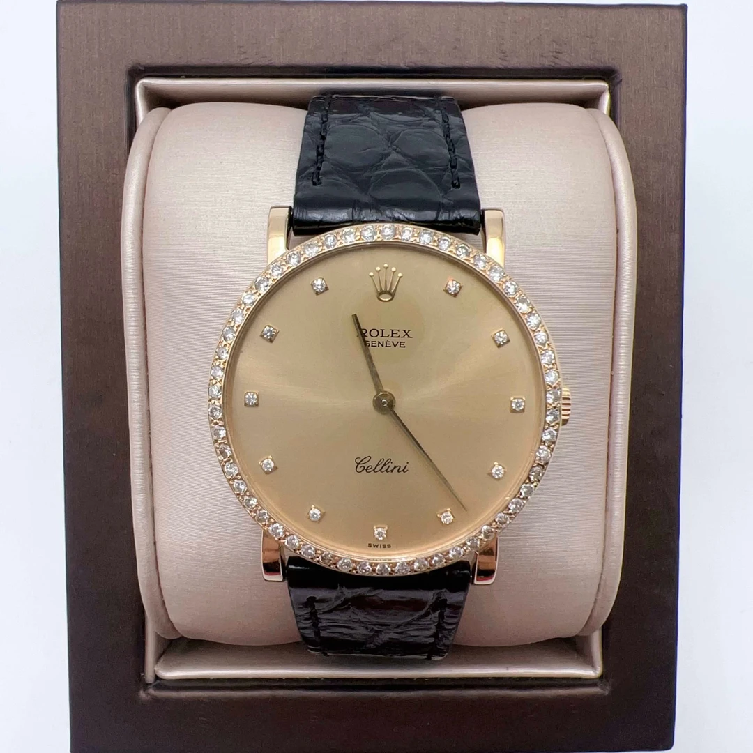 95新 Rolex/劳力士 劳力士10863手动表盘原钻外圈后钻赠表带手链