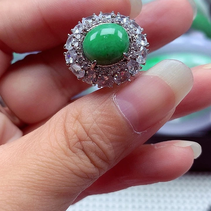 颈饰银S925镶嵌翡翠翡翠