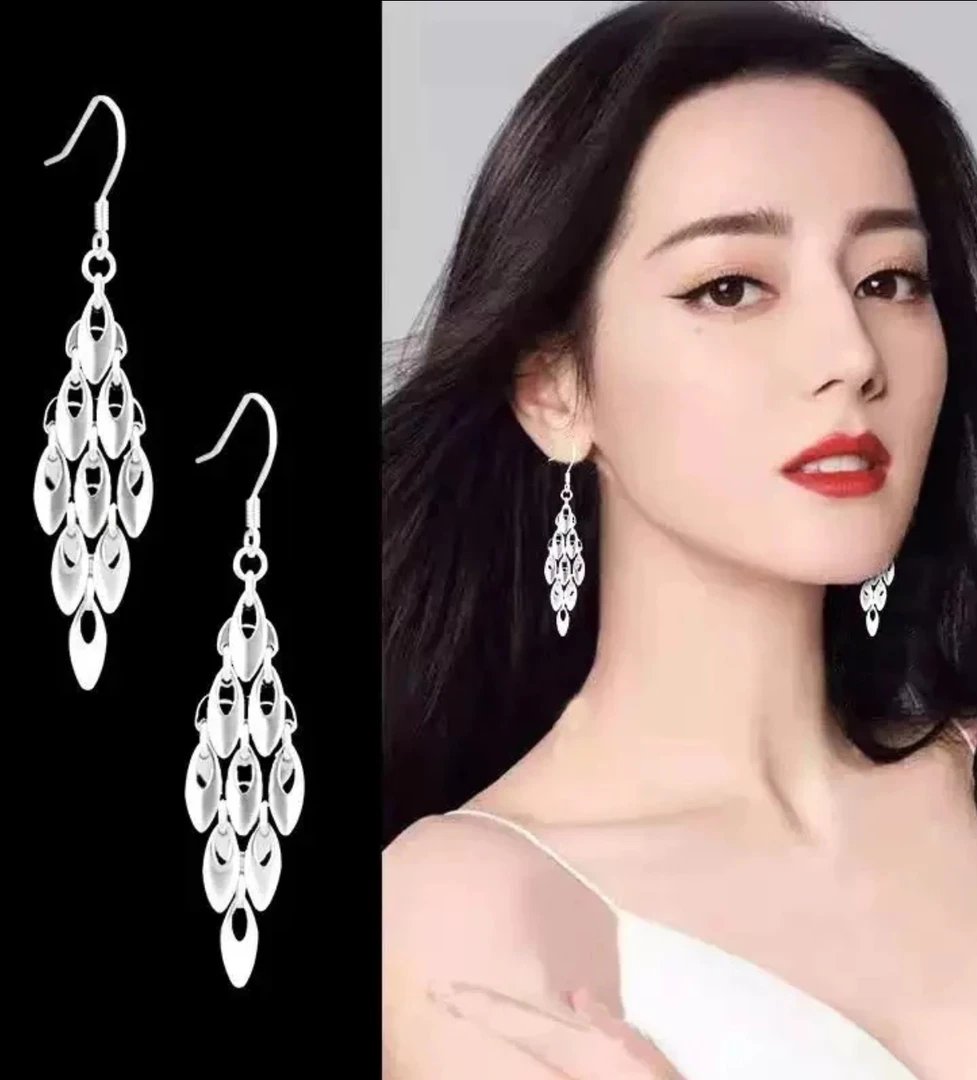 足银耳饰 足银耳饰 足银990银精工轻奢凤舞九天耳勾耳环0330