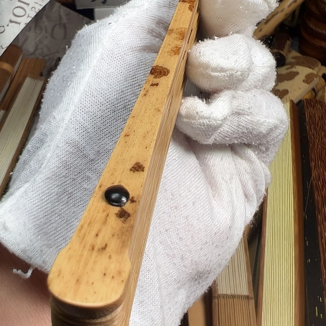 扇子明***.红香妃竹双合青一把