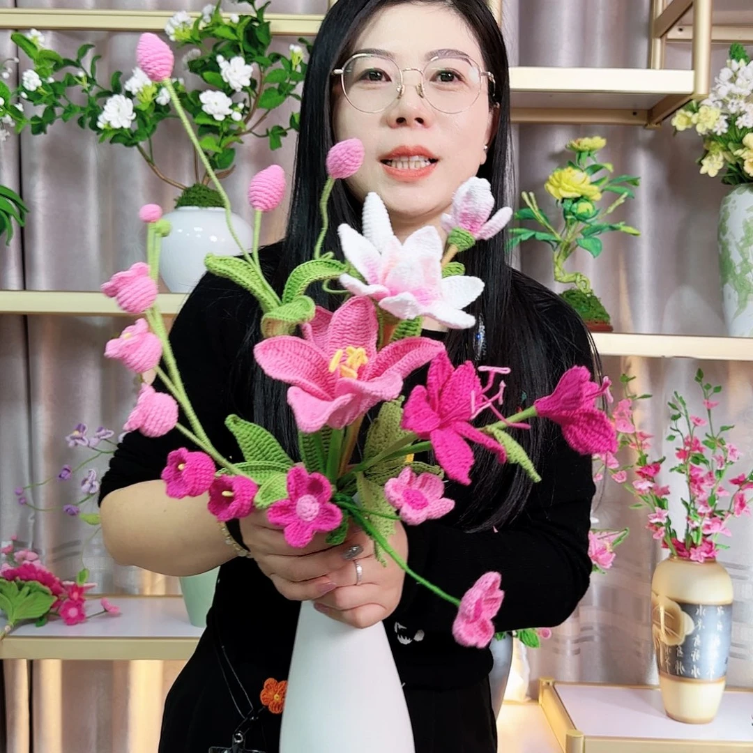 手工钩织设计花束