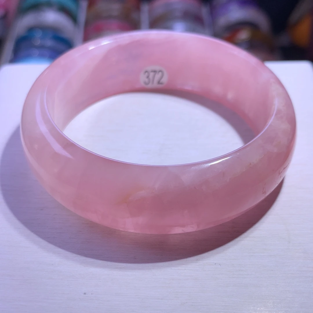 未镶嵌手镯水晶老矿粉晶61.2圈372