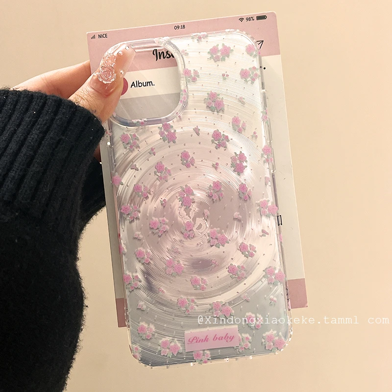 【小碎花】流光壳适用苹果16/15promax手机壳iphone14防摔13全包12