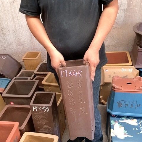 紫砂花盆手工艺品