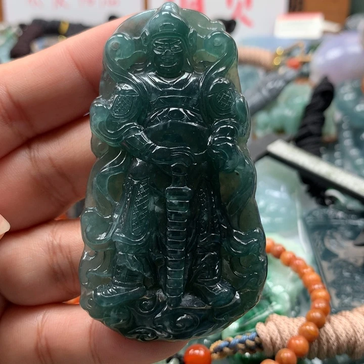 翡翠颈饰未镶嵌保真天然A货翡翠