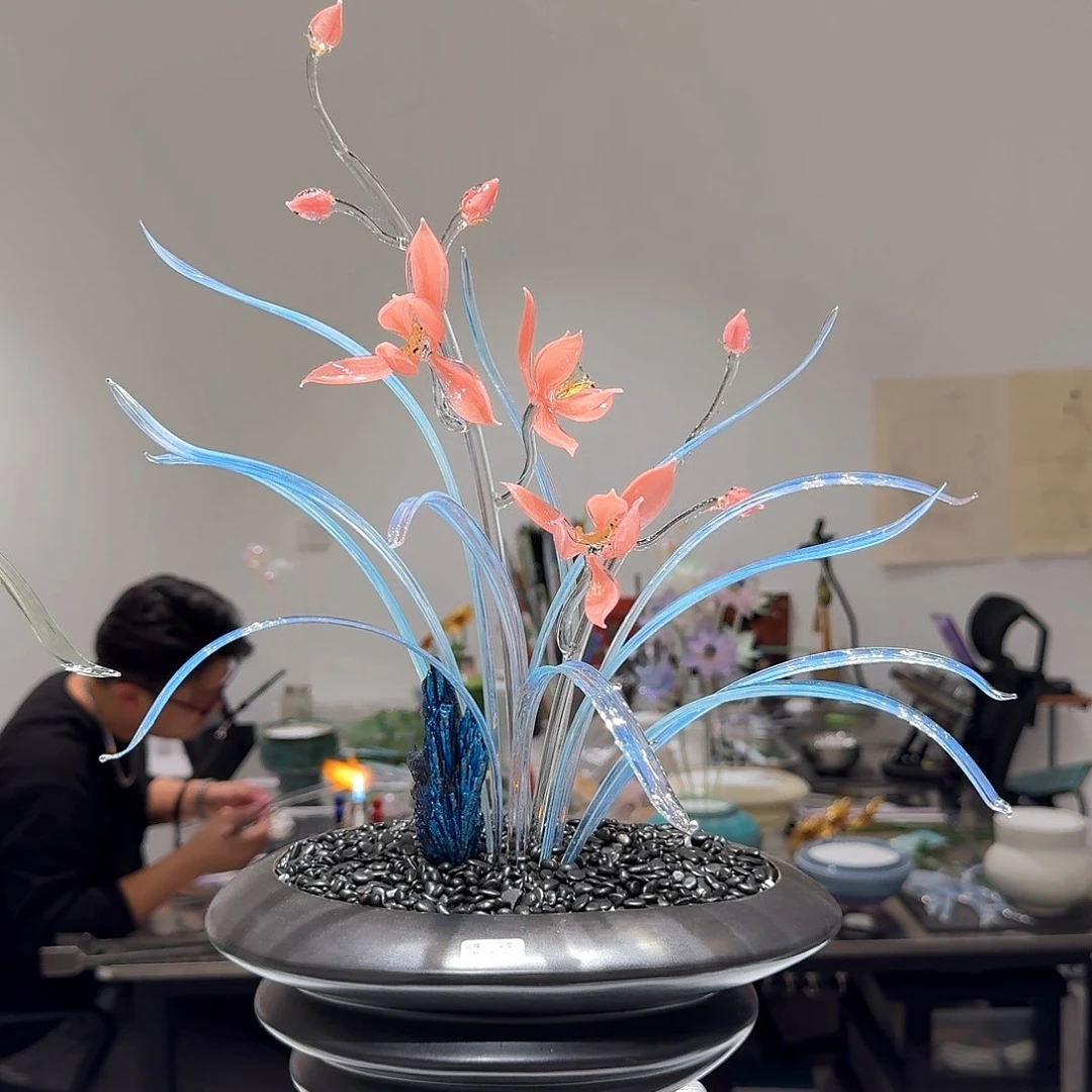 淄博特产非遗手做灯宫琉璃花011