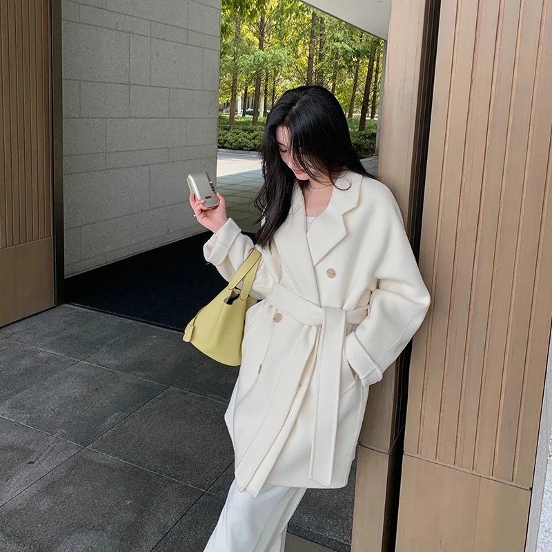 【小个子穿搭-白月光】14.5微米经典101801小山羊绒毛呢小个子大衣