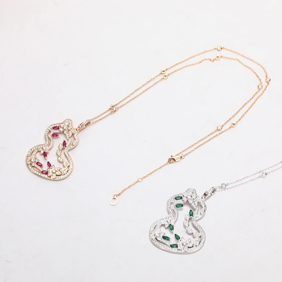 铜合金项链 时代品牌【镂空葫芦项链】时尚复古百搭项链 M40109