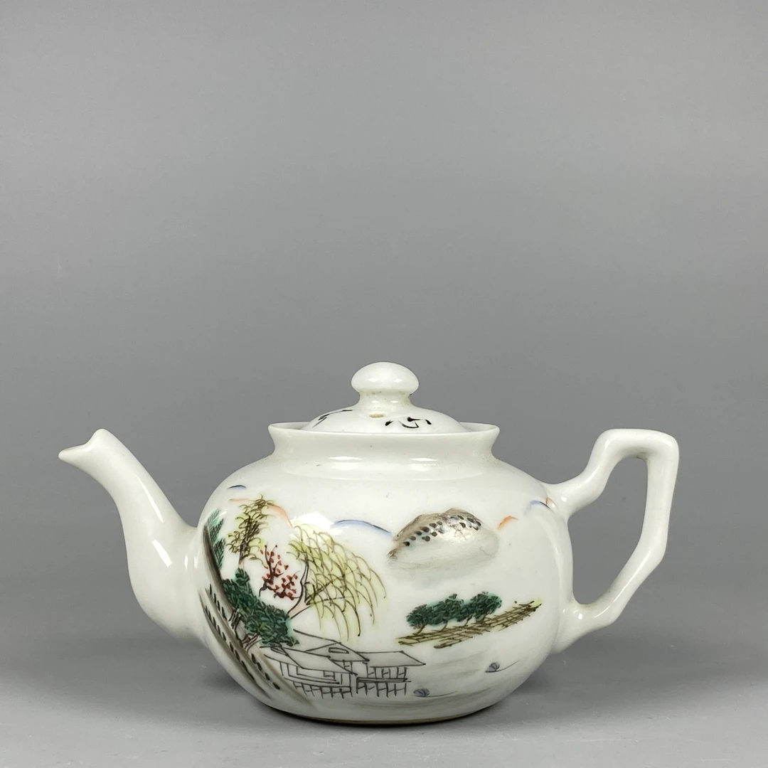 【022041337】民国 粉彩壶（瓷器四S）