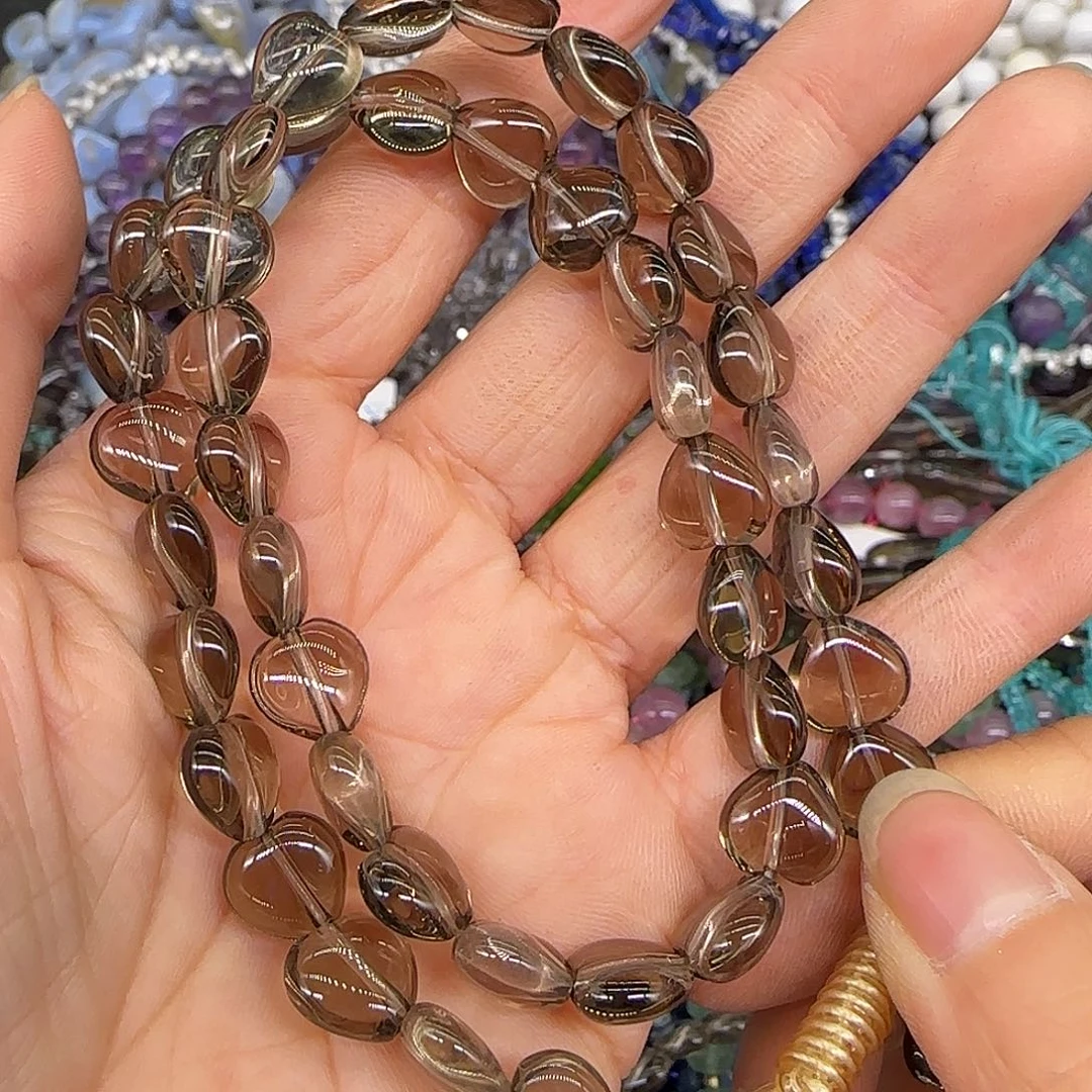 玛瑙/玉髓合金珠宝半成品墟*茶晶爱心拍两59发一条