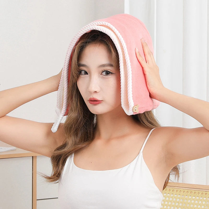 双层干发帽速干加厚女超强吸水成人学生擦头发毛巾居家包头巾浴帽
