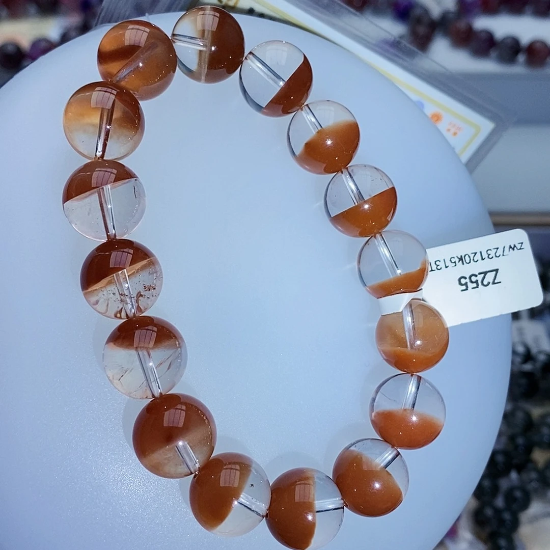 未镶嵌手链水晶13.5红兔毛聚宝盆Z255