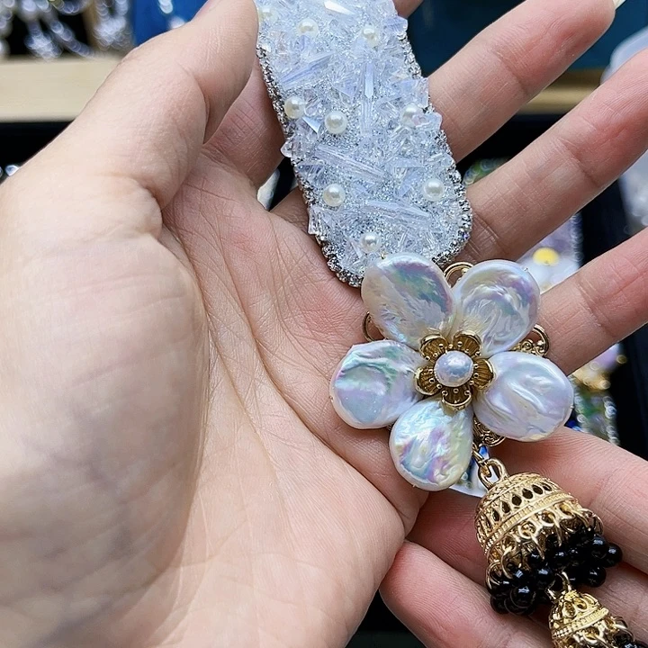 淡水珍珠耳饰银S925镶嵌