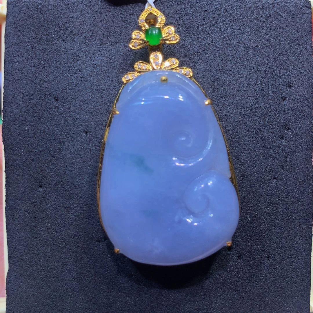 翡翠18K金镶嵌手链翡翠