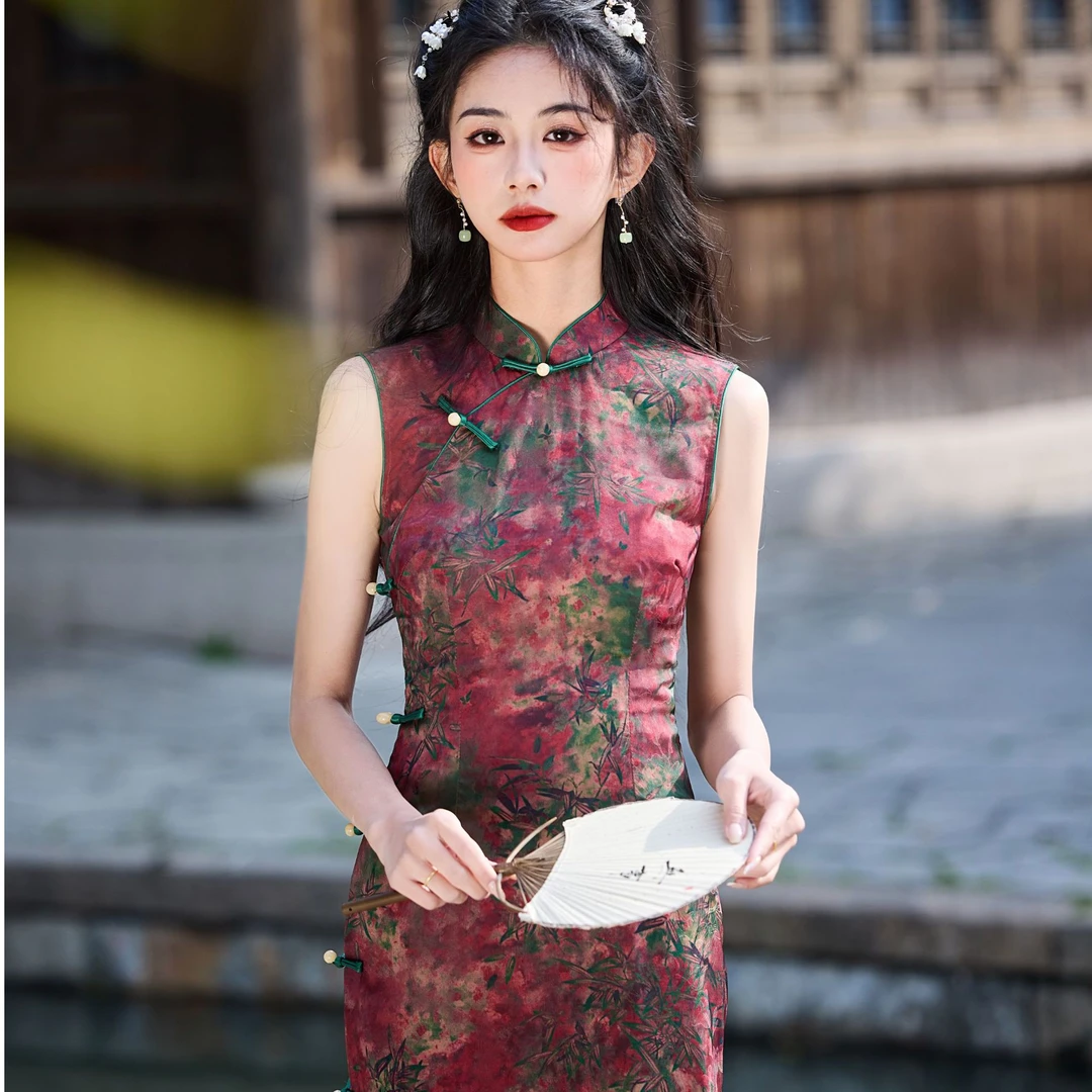 C【9337】2025新款无袖复古港风时尚旗袍