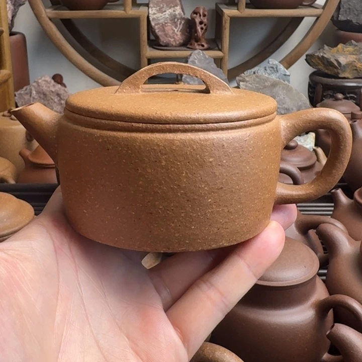 紫砂茶壶汉瓦200cc台西梨皮老段