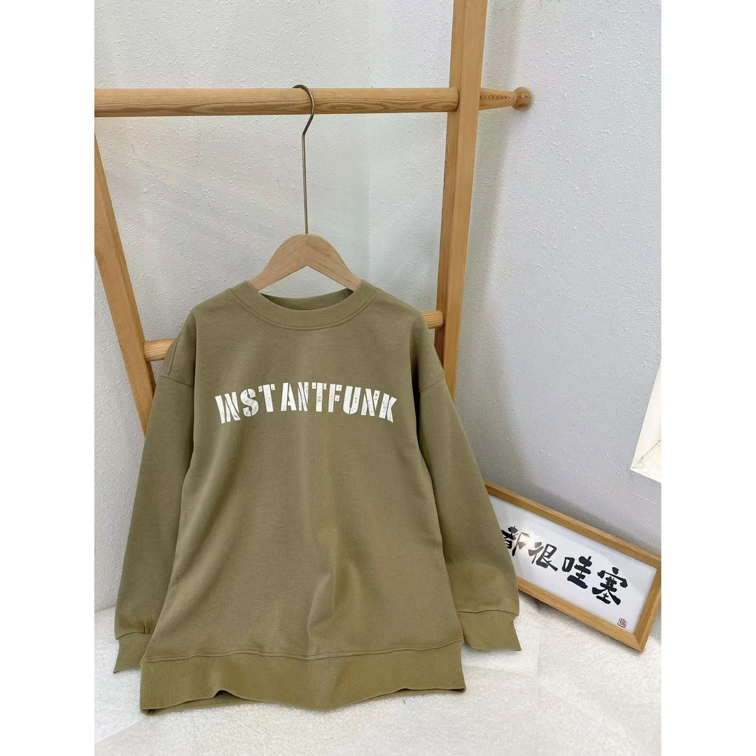 【现货】WY-8316 三色中大童长袖时尚休闲卫衣韩版套头