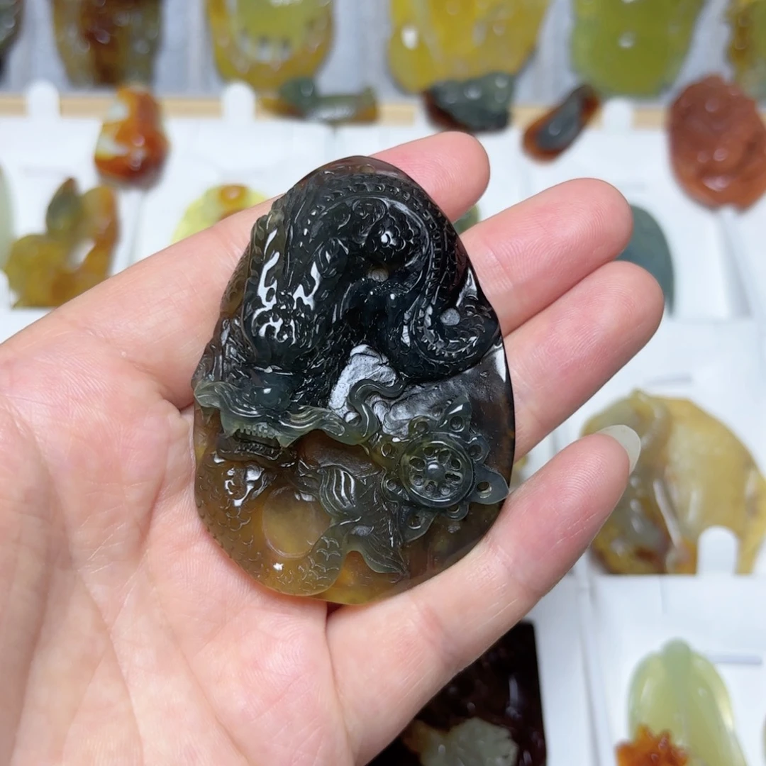 蛇纹石玉未镶嵌吊坠(不含链)