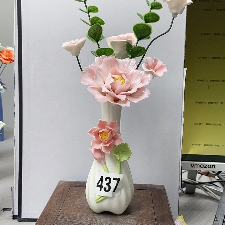 陶瓷纯手工捏花设计