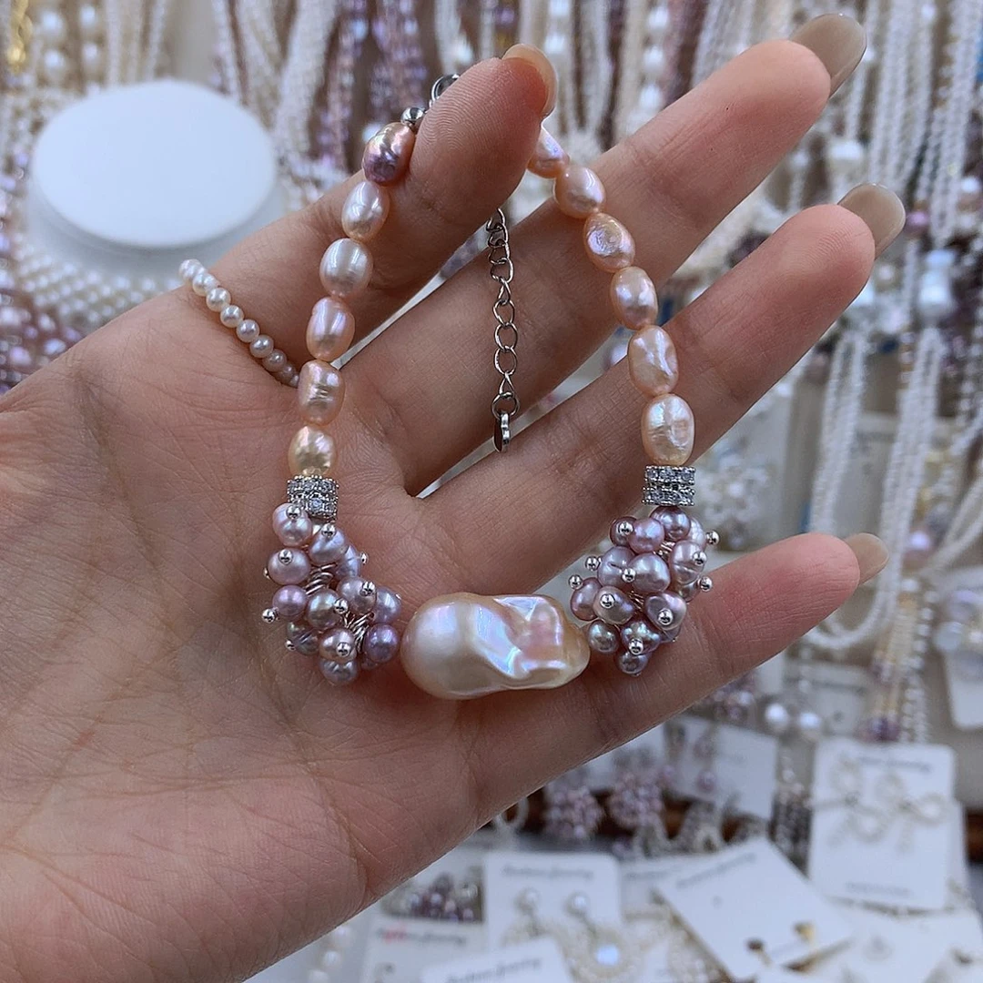 项链18K金镶嵌淡水珍珠