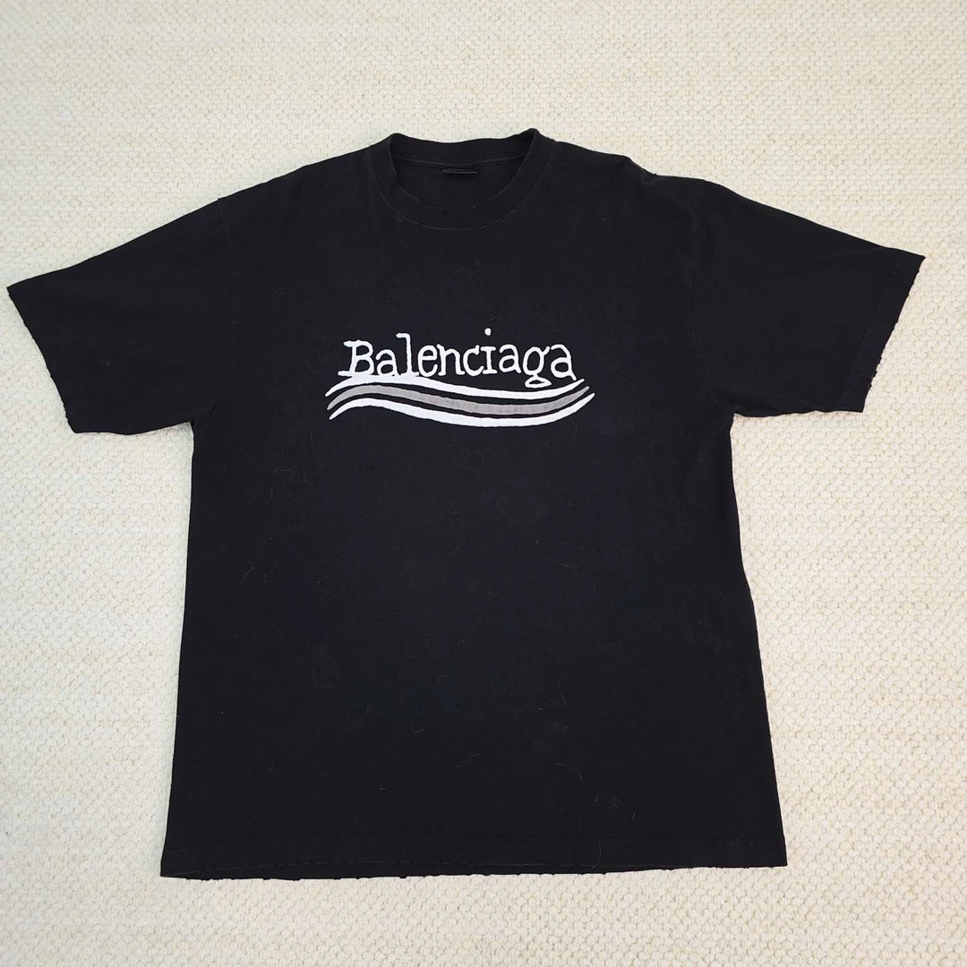 99新 Balenciaga/巴黎世家 洗水做旧t可乐 m码 YS000537