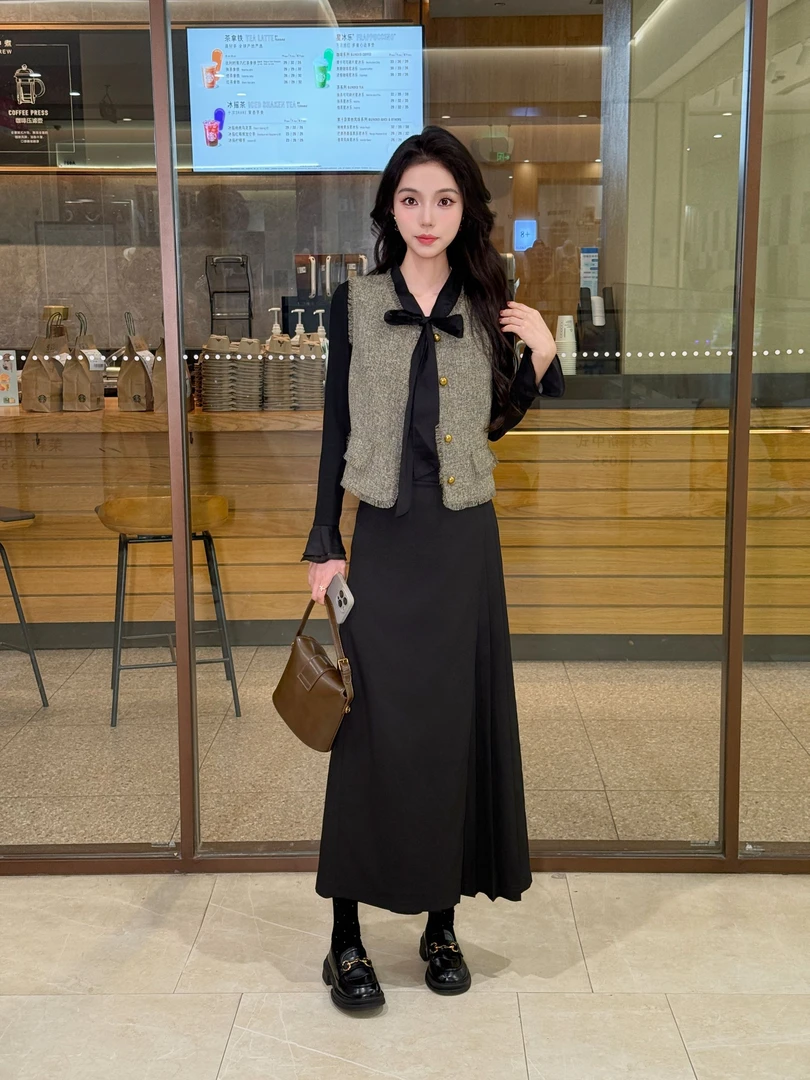 【分开单件链接】新款2025休闲时尚百搭显瘦马甲内搭裤子