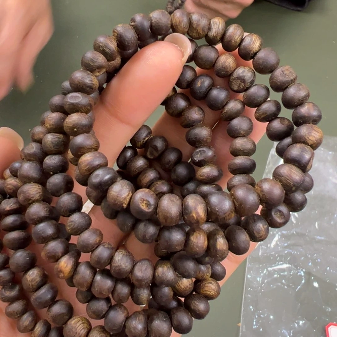 沉香手串海南流油王沉水树钉卡7/6g单圈多样性发一