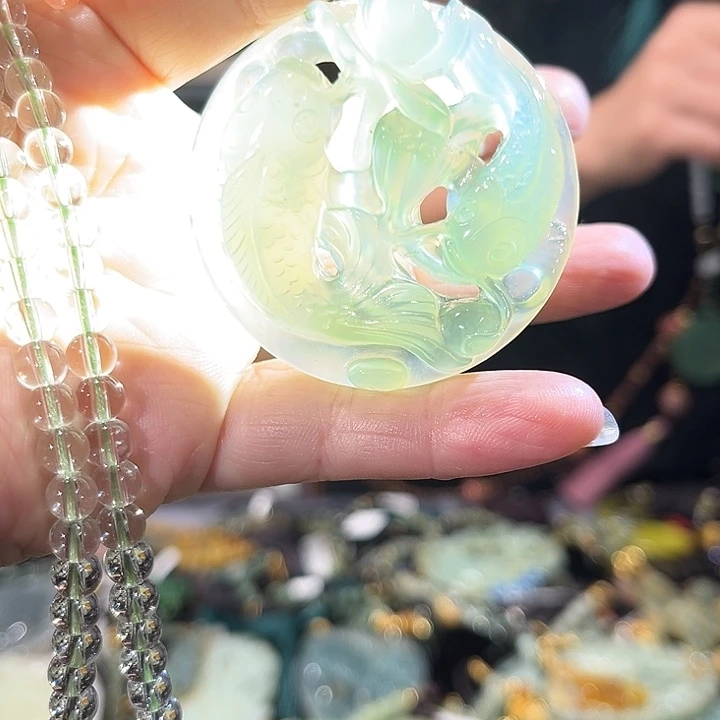 未镶嵌岫玉毛衣链