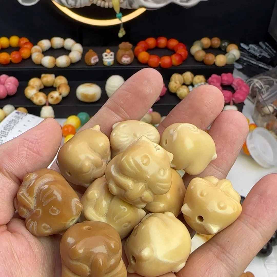菩提根/象牙果吊坠微瑕疵风化仓鼠5颗